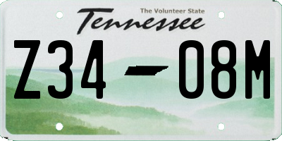 TN license plate Z3408M