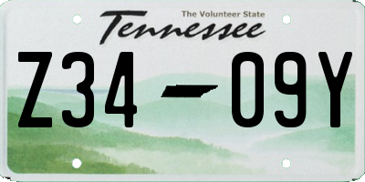 TN license plate Z3409Y
