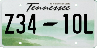 TN license plate Z3410L