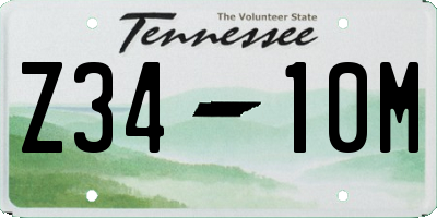 TN license plate Z3410M