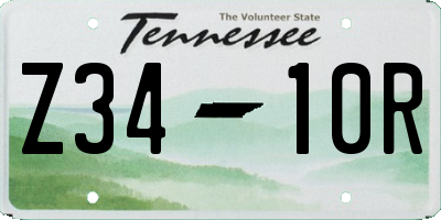 TN license plate Z3410R