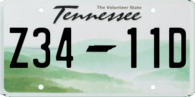 TN license plate Z3411D