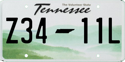 TN license plate Z3411L
