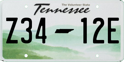 TN license plate Z3412E