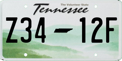 TN license plate Z3412F