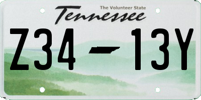 TN license plate Z3413Y