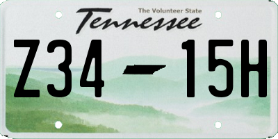 TN license plate Z3415H
