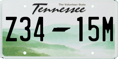 TN license plate Z3415M