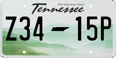 TN license plate Z3415P