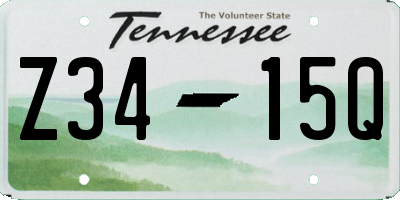 TN license plate Z3415Q