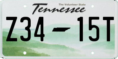 TN license plate Z3415T