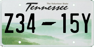 TN license plate Z3415Y