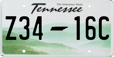 TN license plate Z3416C