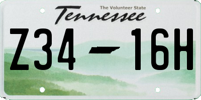 TN license plate Z3416H