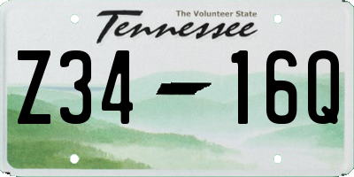 TN license plate Z3416Q