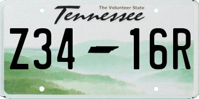 TN license plate Z3416R