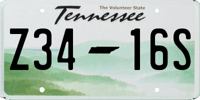 TN license plate Z3416S