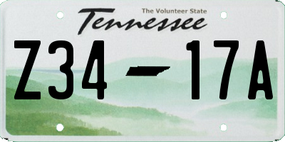 TN license plate Z3417A