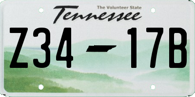 TN license plate Z3417B