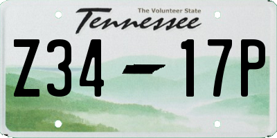 TN license plate Z3417P