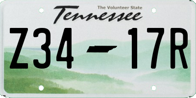 TN license plate Z3417R