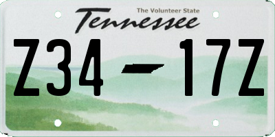 TN license plate Z3417Z