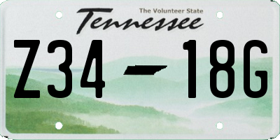 TN license plate Z3418G