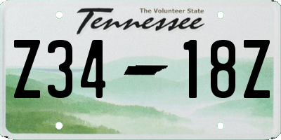 TN license plate Z3418Z