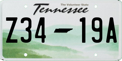 TN license plate Z3419A