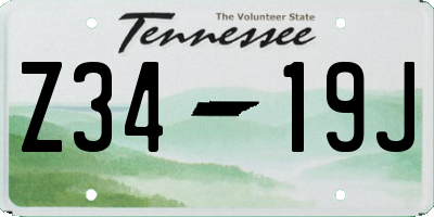 TN license plate Z3419J