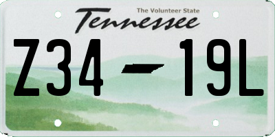 TN license plate Z3419L