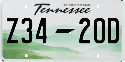 TN license plate Z3420D