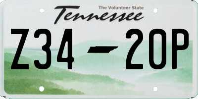 TN license plate Z3420P