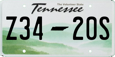 TN license plate Z3420S