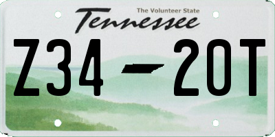 TN license plate Z3420T