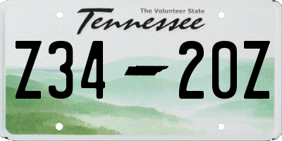 TN license plate Z3420Z