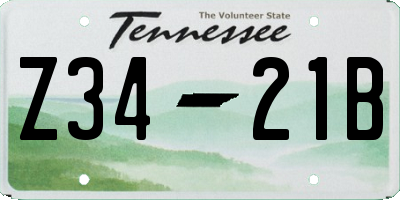 TN license plate Z3421B
