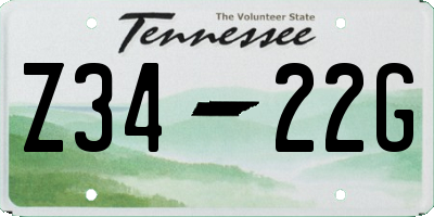 TN license plate Z3422G