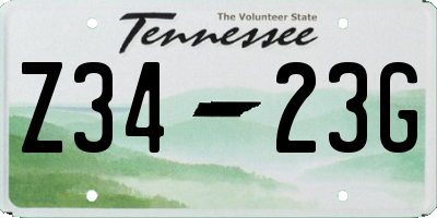 TN license plate Z3423G