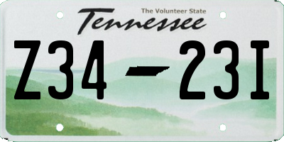 TN license plate Z3423I