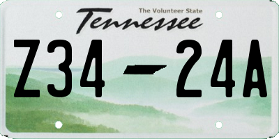 TN license plate Z3424A