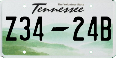 TN license plate Z3424B