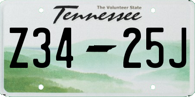 TN license plate Z3425J