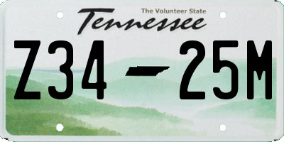 TN license plate Z3425M