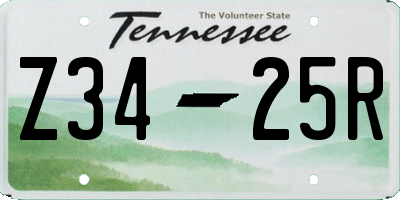 TN license plate Z3425R