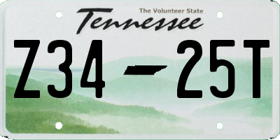 TN license plate Z3425T