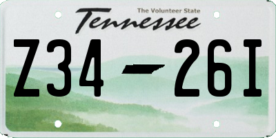 TN license plate Z3426I