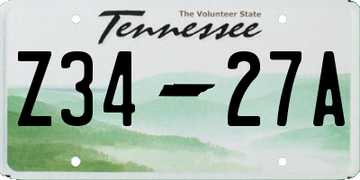 TN license plate Z3427A