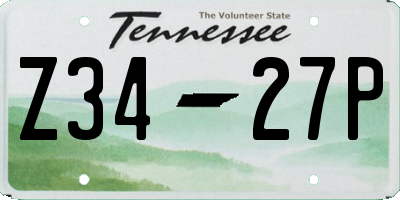 TN license plate Z3427P