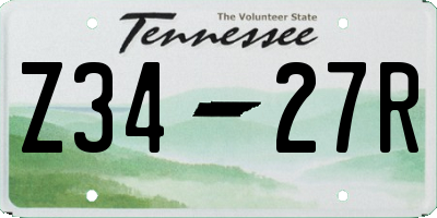 TN license plate Z3427R